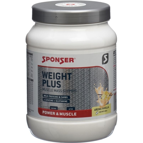 Sponser Weight Plus vanilla powder can 900 g buy online