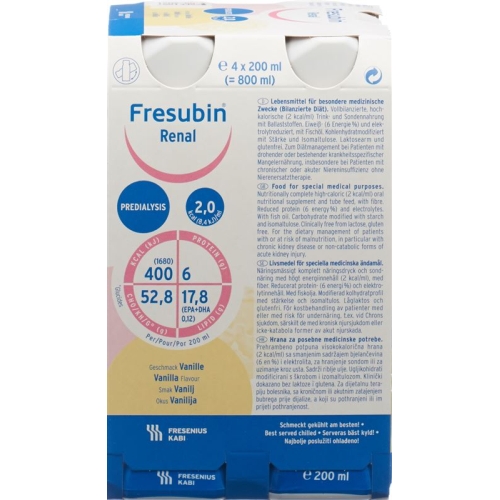 Fresubin renal vanilla 4 x 200 ml buy online