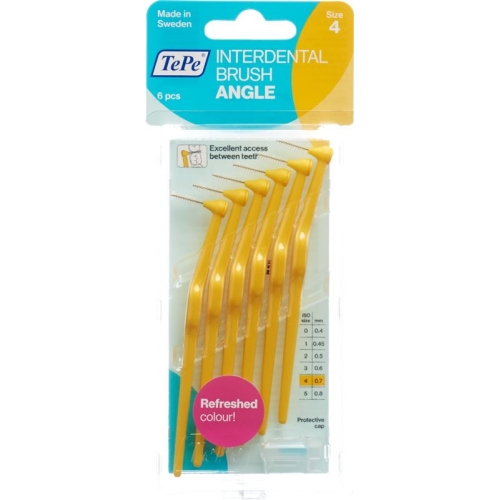 TePe Angle interdental brush 0.7mm yellow 6 pcs buy online