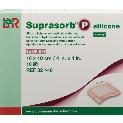 Suprasorb P silicone border 10x10cm 10 pcs buy online