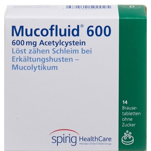 Mucofluid Brausetable 600 mg Ds 14 pcs buy online