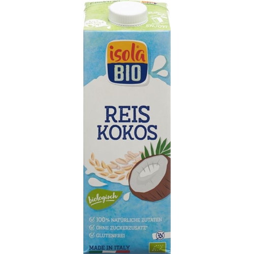 Isola Bio coconut rice milk Tetra 1 lt buy online