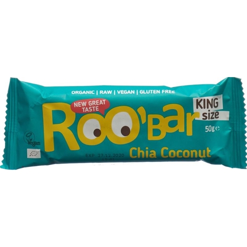 Roobar raw bar Chia Coconut 50g buy online