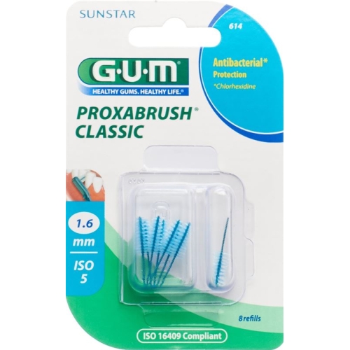 GUM SUNSTAR Proxabrush ISO 5 1.6mm conique refill blue 8 pcs buy online