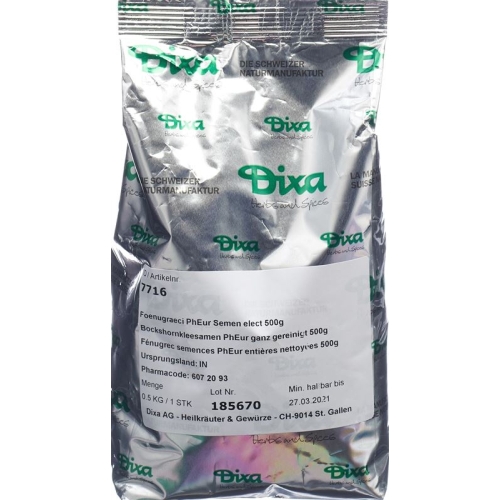 Dixa fenugreek seeds PhEur whole cleaned 500 g buy online