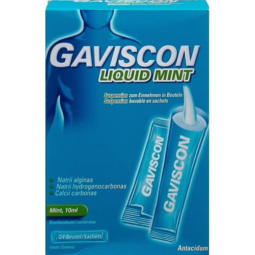 Gaviscon Liquid mint Susp in bags 24 Btl 10 ml buy online