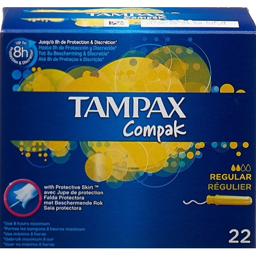 Tampax Compak Regular Tampons 22 pieces buy online