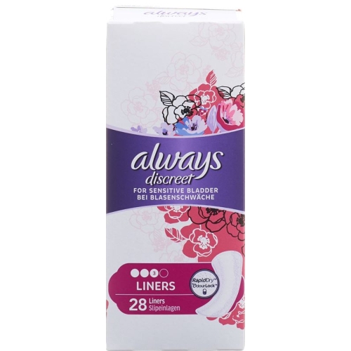 always Discreet incontinence liner 28 pieces buy online