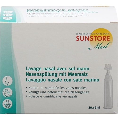 Sunstore Med Nasenspülung Meersalz 36 Monodosen 5ml buy online