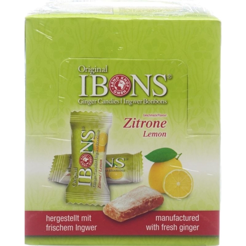 IBONS ginger candy display Lemon 12x60g buy online