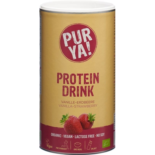 Purya! Vegan Protein Drink Vanilla Strawberry Organic Ds 550 g buy online