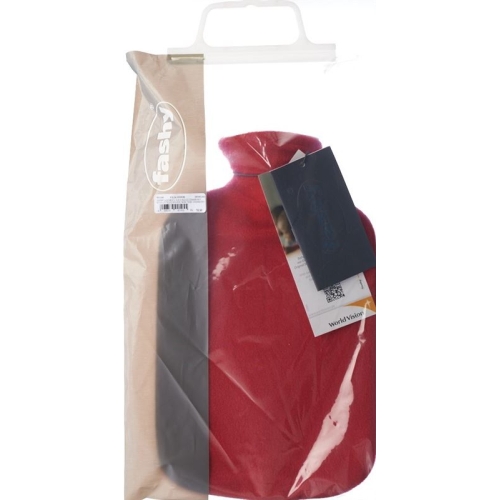 Fashy hot water bottle thermoplastics with fleece reference 2l Cranberry buy online