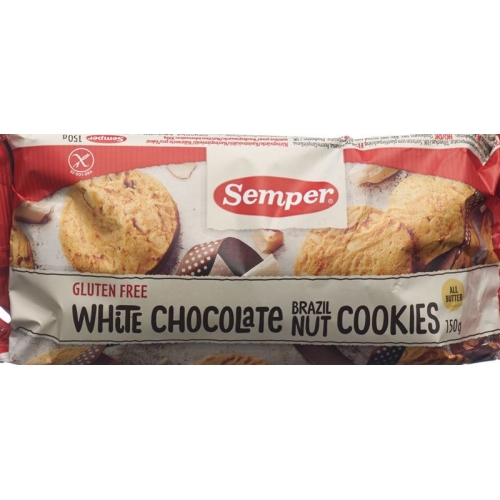 Semper White Chocolat Brazil Nut Cookies gluten free 150 g buy online