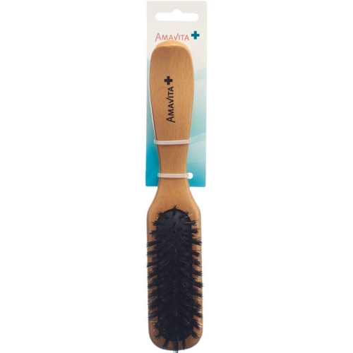 Amavita wooden brush wild boar bors long buy online