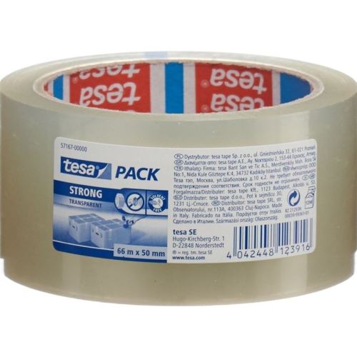 Tesa Pp-Verpackungsband 66m:50mm Transparent Stro buy online