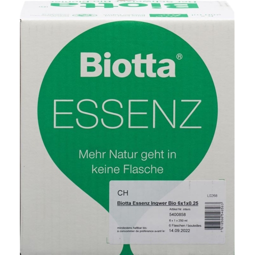 Biotta Bio Essence ginger 6 Fl 2.5 dl buy online