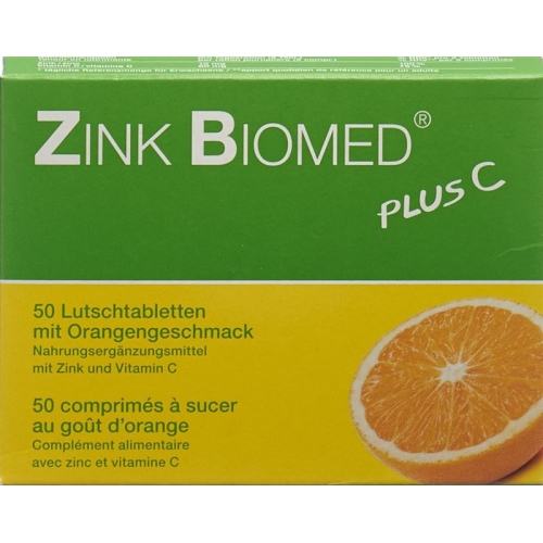 Zinc Biomed plus C Lutschtabl Orange 50 pcs buy online