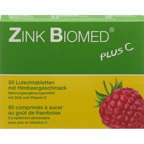 Biomed zinc plus C Lutschtabl raspberry 50 pcs buy online