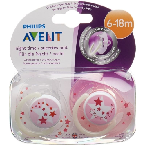 Avent Philips pacifier night 6-18 months pink buy online