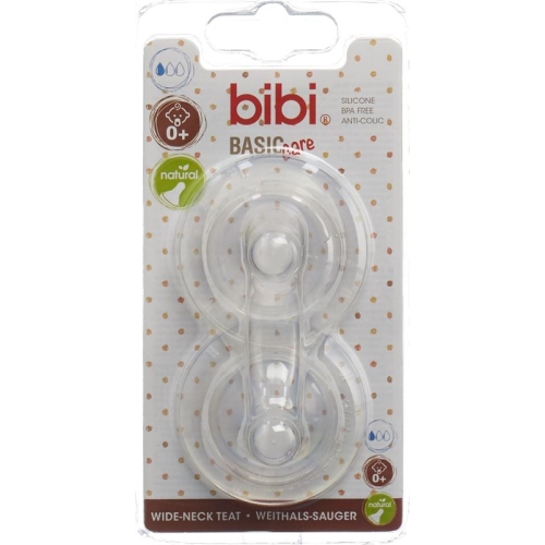 Bibi wide-mouth suction BasicCare S NatSil SV-A + B 2 pcs buy online