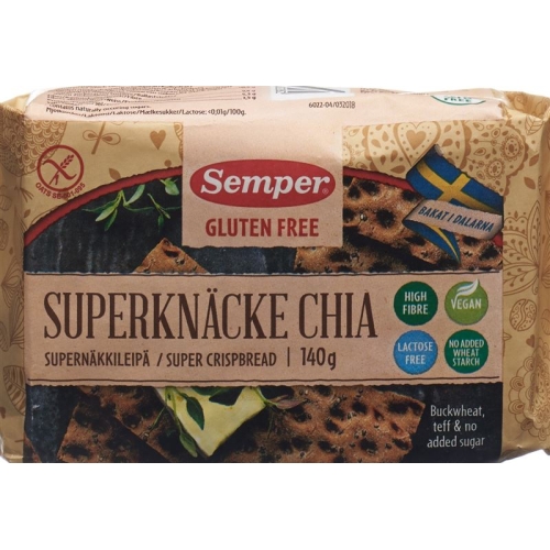 Semper Superknäcke Chia gluten free 140 g buy online