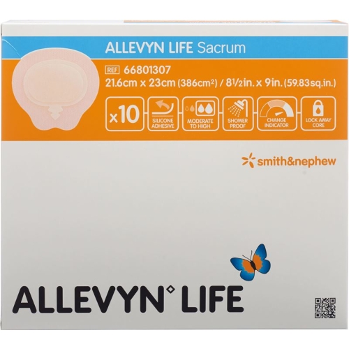 Allevyn Sacrum Life silicone foam dressing 21.6x23cm 10 pcs buy online