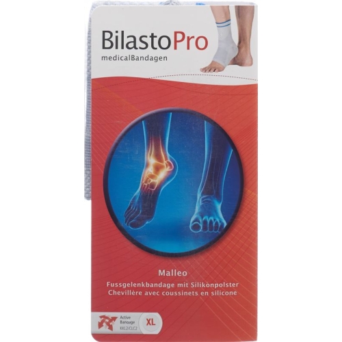 Bilasto Pro Malleo ankle bandage XL gray with silicone pads buy online