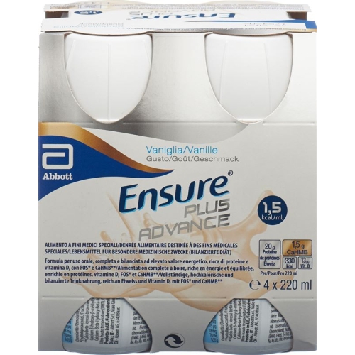 Ensure Plus Advance vanilla 4 x 220 ml buy online