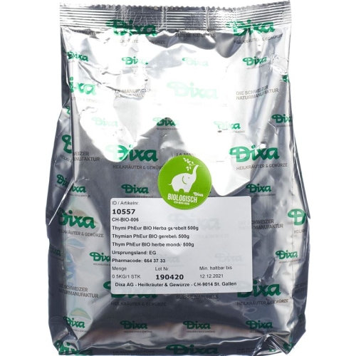 Dixa Thyme PhEur rubbed cleaned BIO 500 g buy online