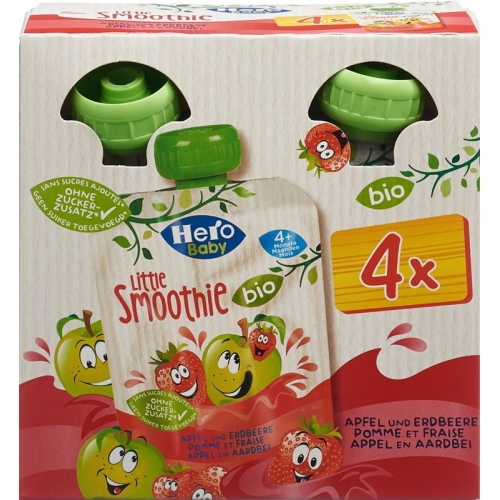 Hero Baby Organic Smoothie Apple Strawberry 4 x 90 g buy online