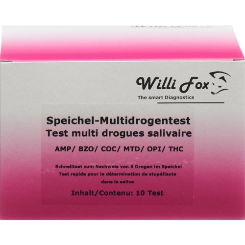 Willi Fox drug test Multi six party drugs saliva 10 pcs buy online