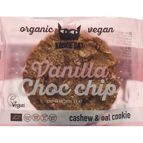 Kookie Cat Vanilla Choc Chip Cookie 50g buy online