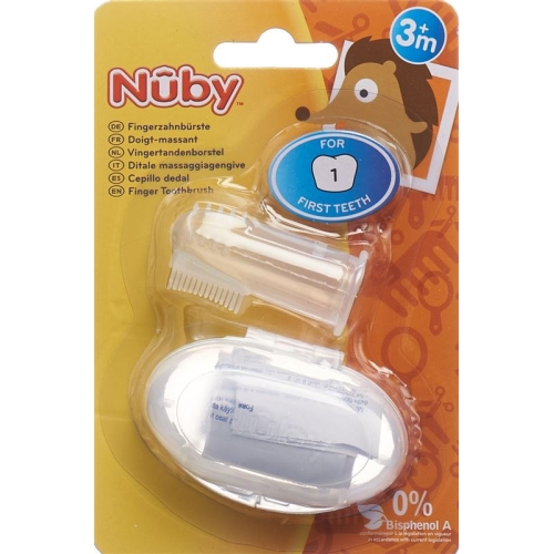 Nuby finger toothbrush with storage box buy online