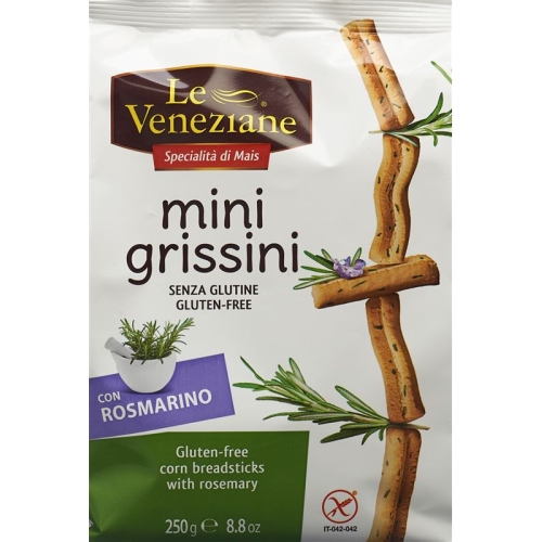 Le Veneziane Mini Grissini Rosmarin Glutenfrei 250g buy online