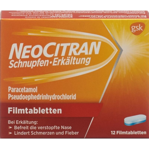 Neocitran Schnupfen/erkaeltung Filmtabletten 12 Stück buy online