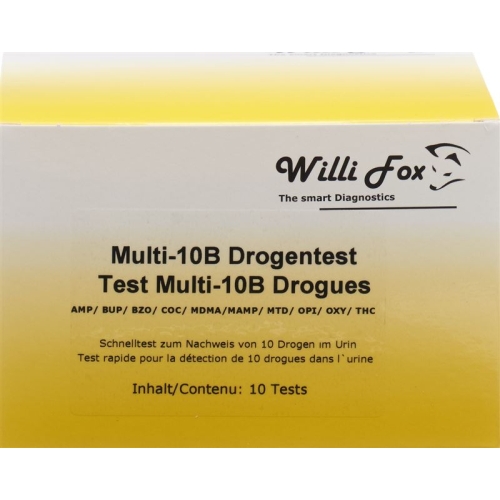 Willi Fox drugs test multi drugs 10B urine 10 pcs buy online