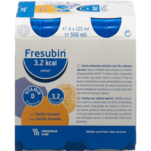 Fresubin 3.2 Kcal Drink Vanille-Caramel 4x 125ml buy online