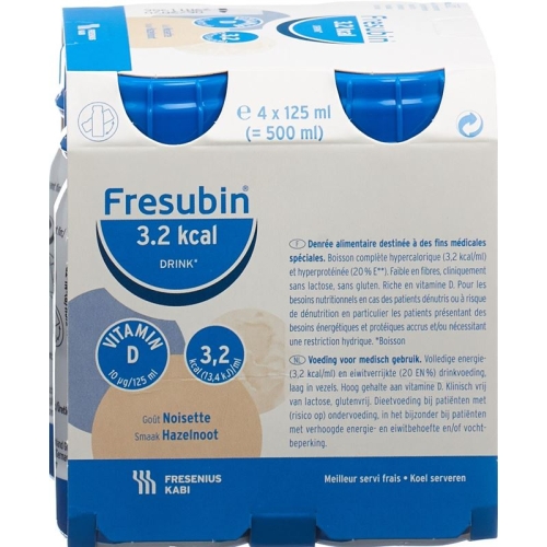 Fresubin 3.2 Kcal Drink Haelnuss 4x 125ml buy online