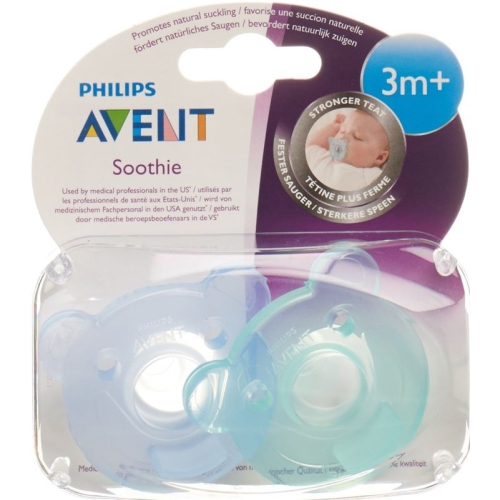 Avent Philips Soothie Nuggi Blau/grün 3-6m 2 Stück buy online