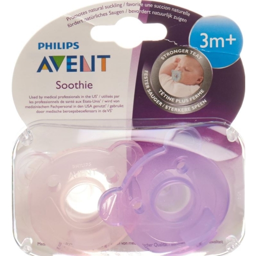 Avent Philips Soothie Nuggi Pink/viole 3-6m 2 Stück buy online