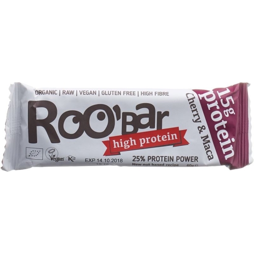 Roobar Proteinriegel Cherry & Maca 60g buy online