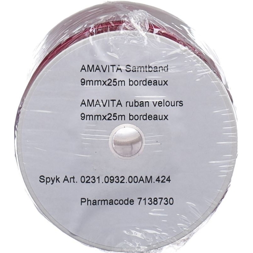 Amavita Samtband 9mmx25m Bordeaux Rolle buy online