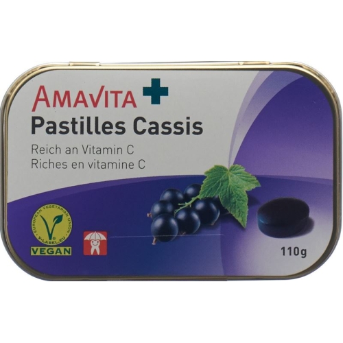 Amavita Cassis Pastillen Dose 110g buy online