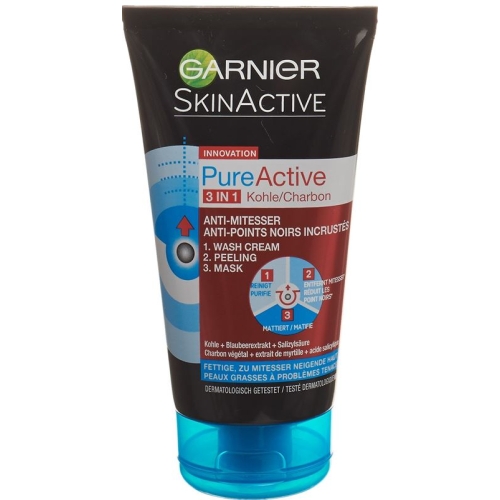 Garnier Skin Active 3in1 Charcoal Tube 150ml buy online