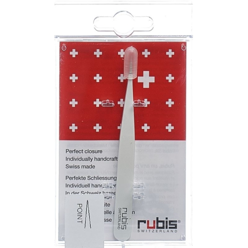 Rubis tweezers pointed white inox buy online