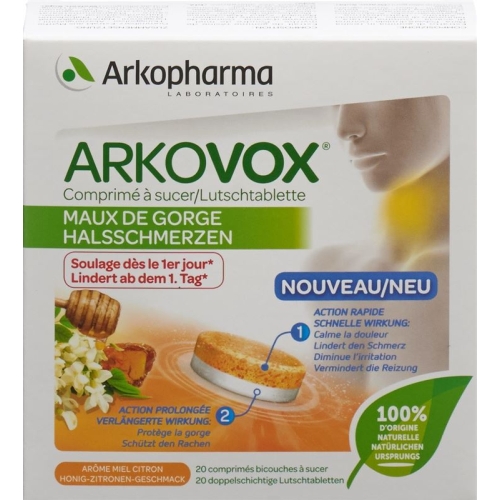 Arkovox Lutschtabletten 2-phasen Honig-Zitronen 20 Stück buy online