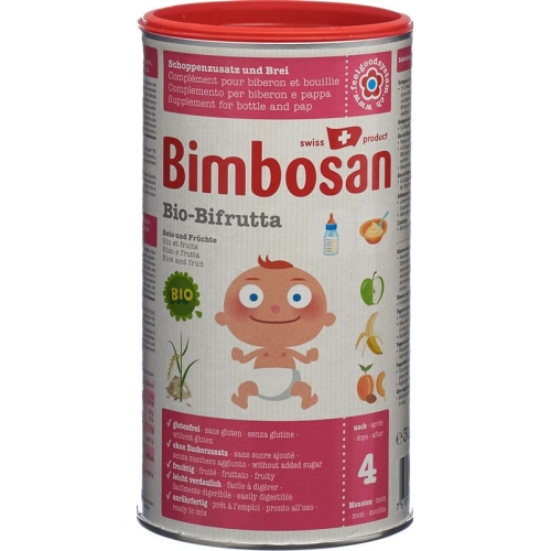 Bimbosan Organic Bifrutta powder rice + fruit tin 300g buy online