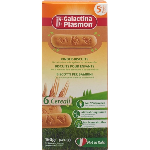 Galactina Plasmon 6 Cereali Kinder-Bisc 4x 40g buy online