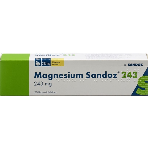 Magnesium Sandoz Brausetabletten 243mg Dose 20 Stück buy online