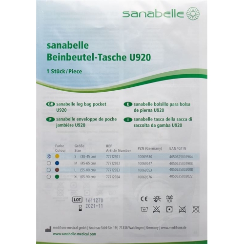 Sanabelle Beinbeuteltasche U920 Grösse S Gelb buy online